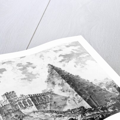 View of the Pyramid of Caius Cestius by Giovanni Battista Piranesi