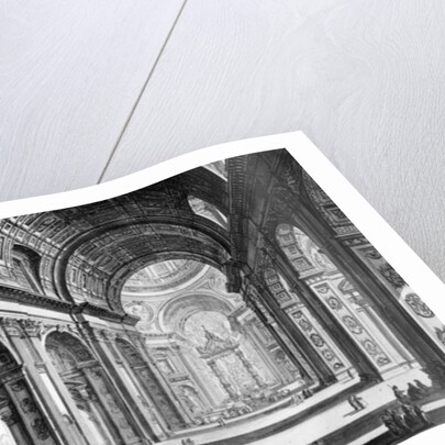 View of the interior of St. Peter's Basilica by Giovanni Battista Piranesi