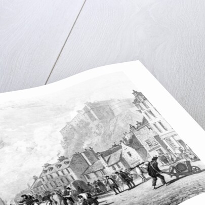 The Castle from the Grass Market, Edinburgh, etched by George Cooke and Henry Le Keux, 1820 by Augustus Wall (after) Callcott