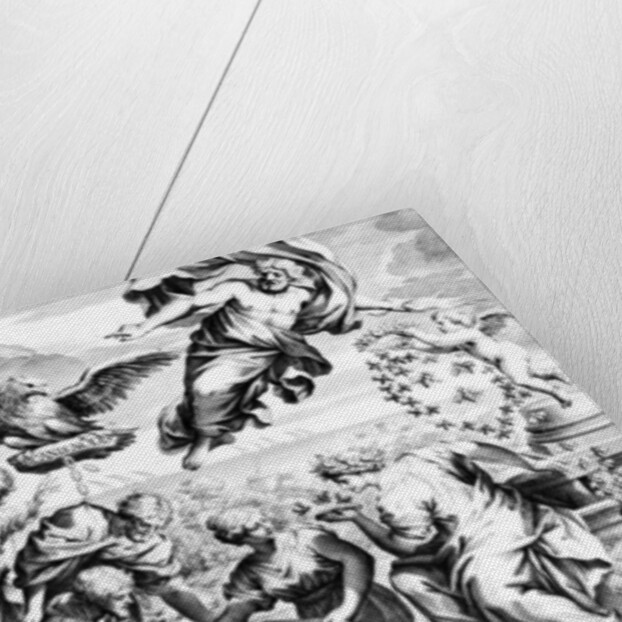 Allegory of the Barberini Family, print made by Karl Audran c.1623-40 by Pietro da (after) Cortona