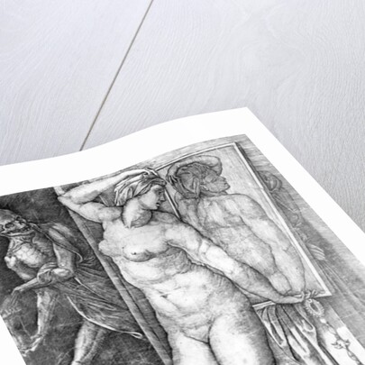 Nude looking at Herself in a Mirror by Michelangelo Buonarroti