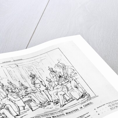 Lord Beaconsfield's Cabinet 1874 - Her Majesty's Ministers in Council, print made by Henry Lemon, 1880 by Charles (after) Mercier