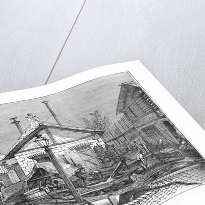 Pits in the Court of a Tannery by English School