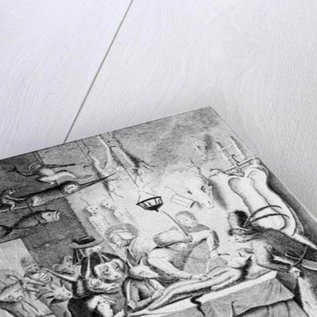 Behold a Quack Physicians Hall... by Egbert van (c.1676-1744) (after) Heemskerck