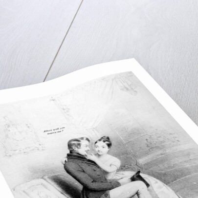 Leap Year! Queen Victoria proposing to Albert, published 1840 by English School