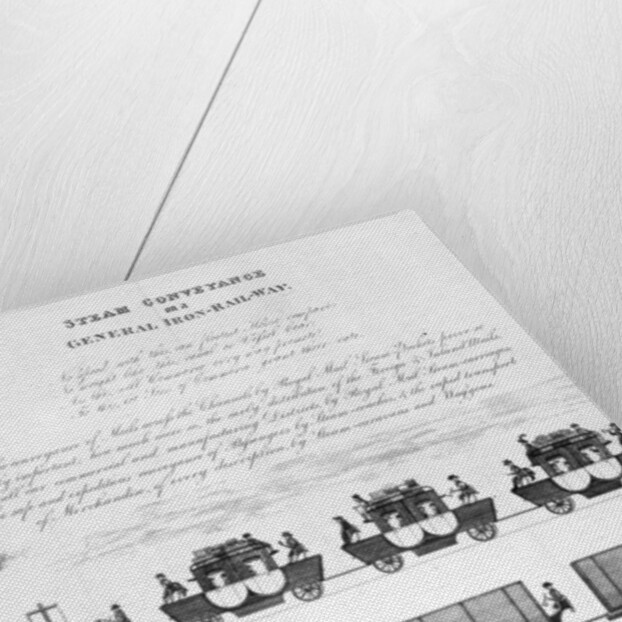 Steam Conveyance on a General Iron-Railway, 1825 by English School