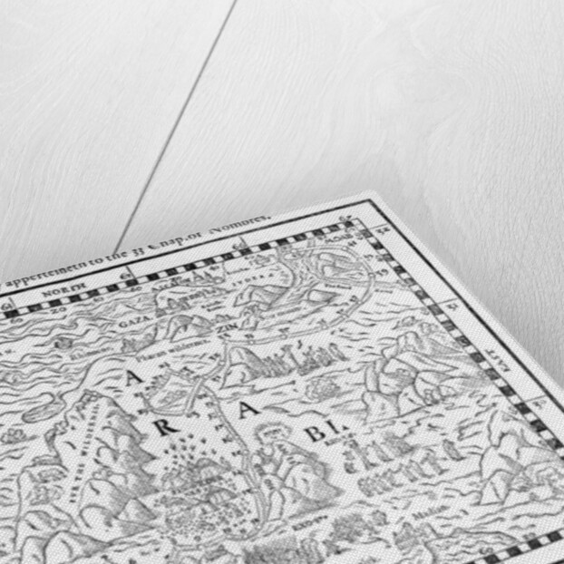 A map showing the journey of the Israelites out of Egypt and into Canaan by (after) English School