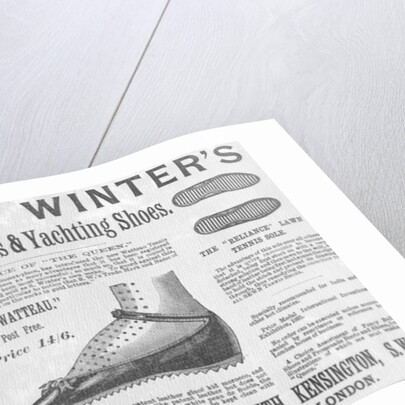 Advertisement for Samuel Winter's Lawn Tennis & Yachting Shoes by English School