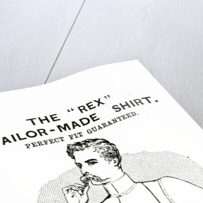 Advertisement for 'The 'Rex' Tailor-Made Shirt', c.1890 by English School