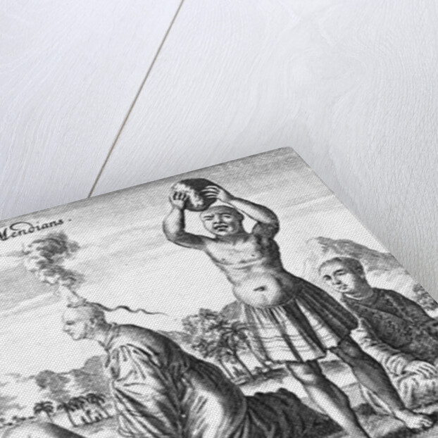 Chinese Mendians performing self-inflicting acts, 1664 by French School