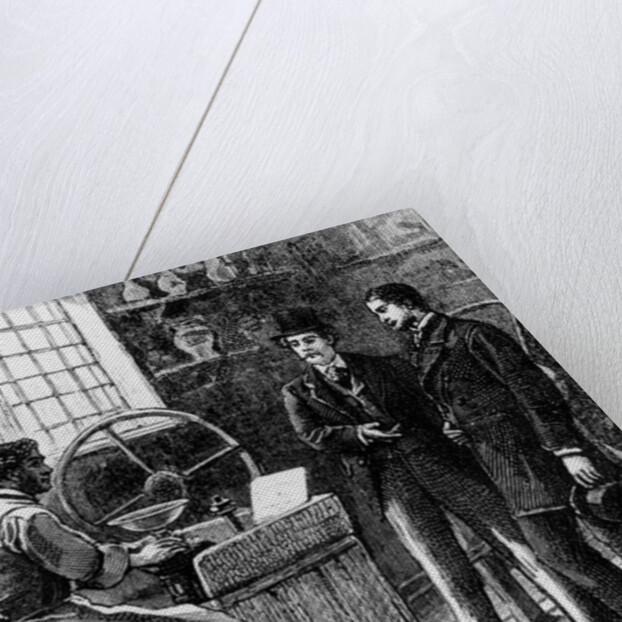 The Modern Potter: A Thrower at his lathe, 19th Century by English School