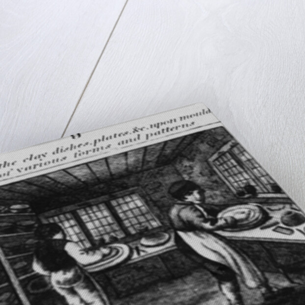 Making of the clay dishes, 1827 by English School