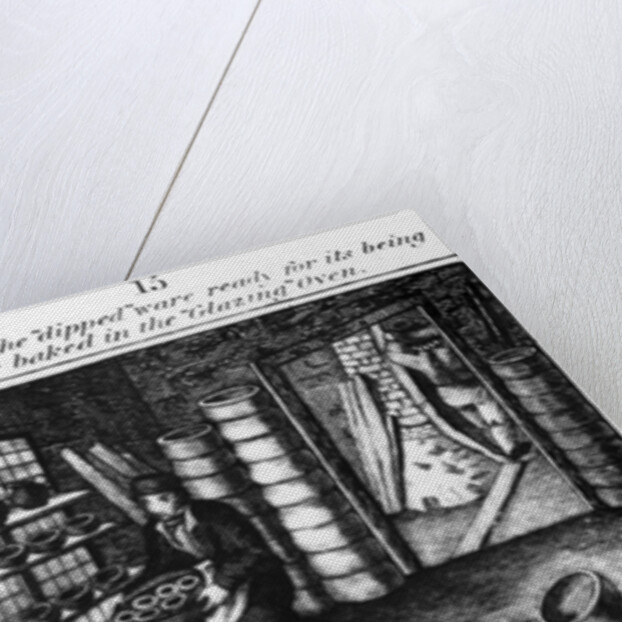 Placing the 'dipped' ware in the 'glazing' oven, 1827 by English School