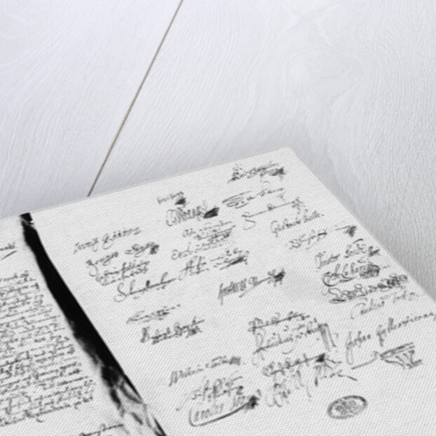 The Abdication Statement of Christina, Queen of Sweden, 1654 by Swedish School