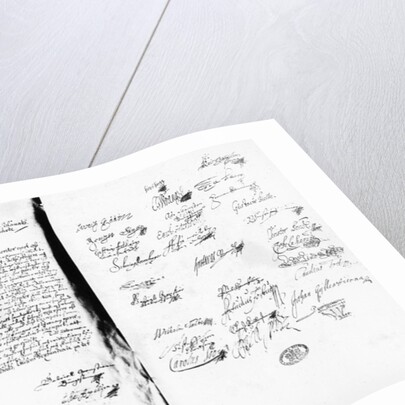 The Abdication Statement of Christina, Queen of Sweden, 1654 by Swedish School