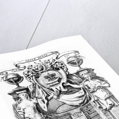 John Andrews's Circulating Library bookplate by Joseph Shepperd, published in Calcutta, 1774 by English School