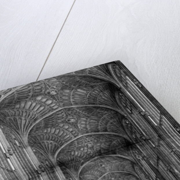 King's College Chapel from 'Cantabrigia Illustrata' c.1690 by David Loggan