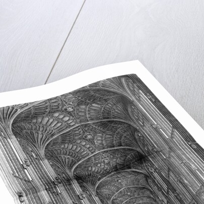 King's College Chapel from 'Cantabrigia Illustrata' c.1690 by David Loggan