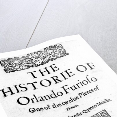 The Historie of Orlando Furioso by Ludovico Ariosto, 1594 by English School