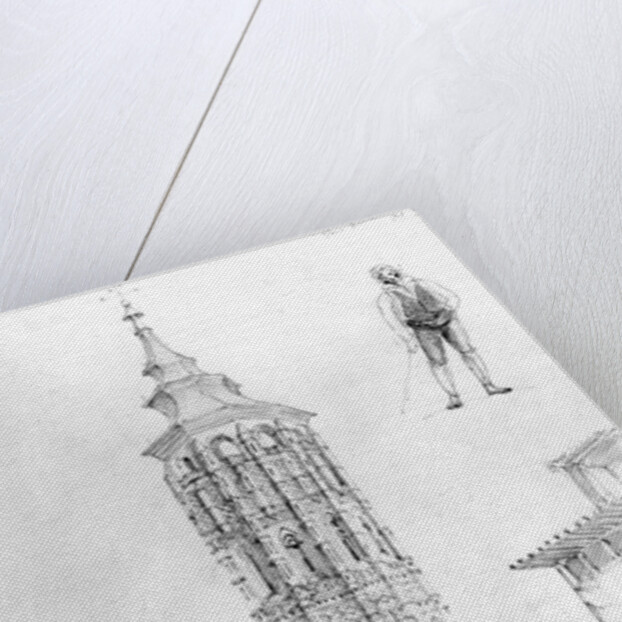 Torre Nueva of Zaragoza, 1831 by English School