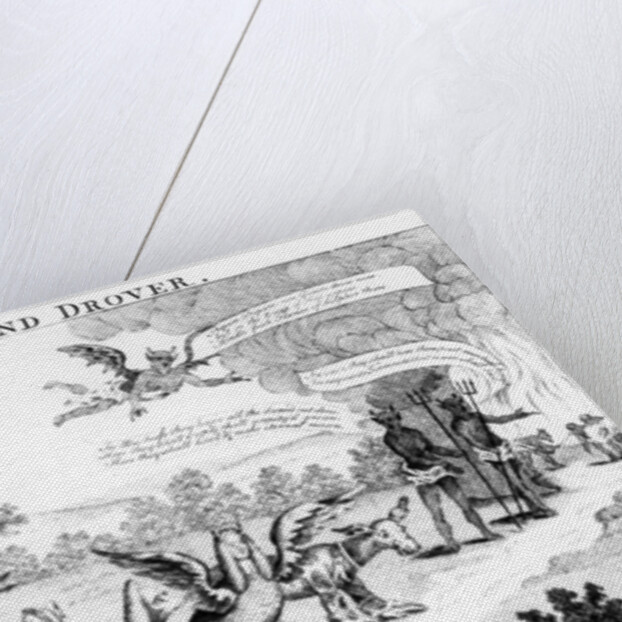 The Devil turnd Drover, published by William Tringham, 1756 by English School