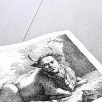 Self portrait caricature from 25 Caricatures, 1768-9 by Thomas Patch