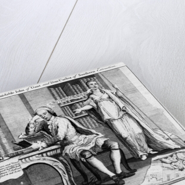 The Agreeable contrast between the formidable John of Gant and Don Carlos of Southern Extraction, 1749 by English School