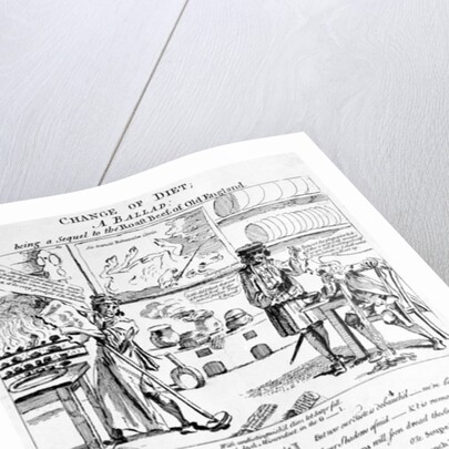 Change of Diet, A Ballad, 1757 by English School