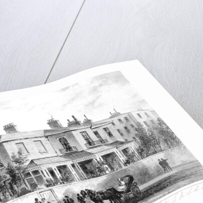 North west view of Camelford House, 1850 by English School