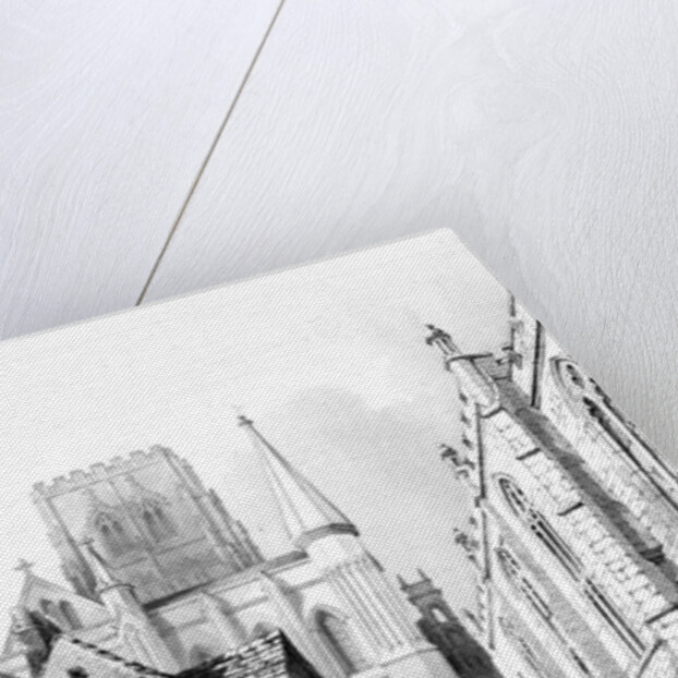 Durham Cathedral, East view from Bow Lane by English School