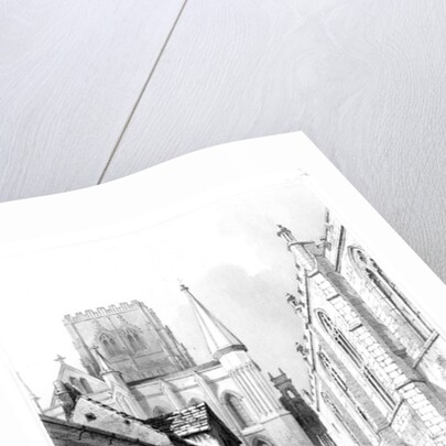 Durham Cathedral, East view from Bow Lane by English School