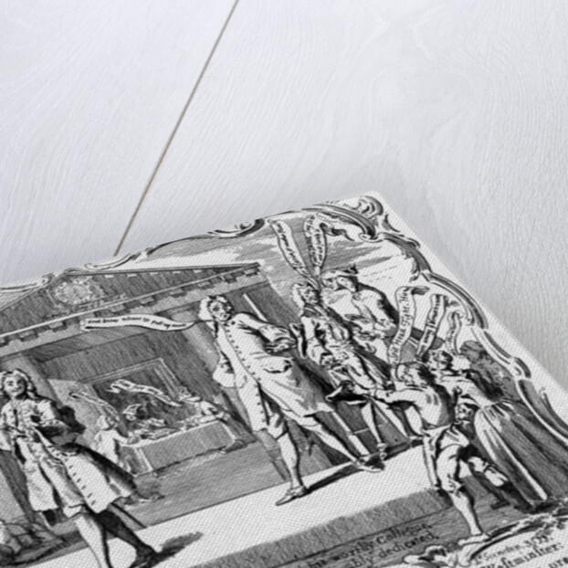 Satire on the Westminster Election with candidates at hustings by the portico of St Paul's, Covent Garden, 1741 by George Bickham