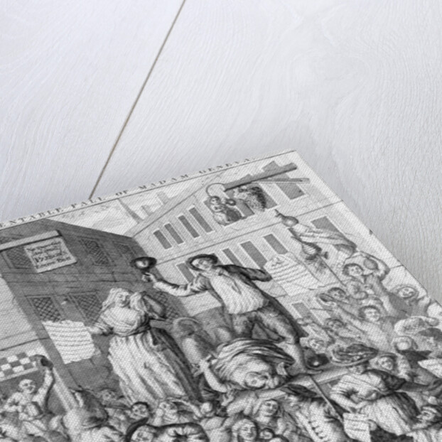 The Lamentable Fall of Madame Geneva, 1736 by English School