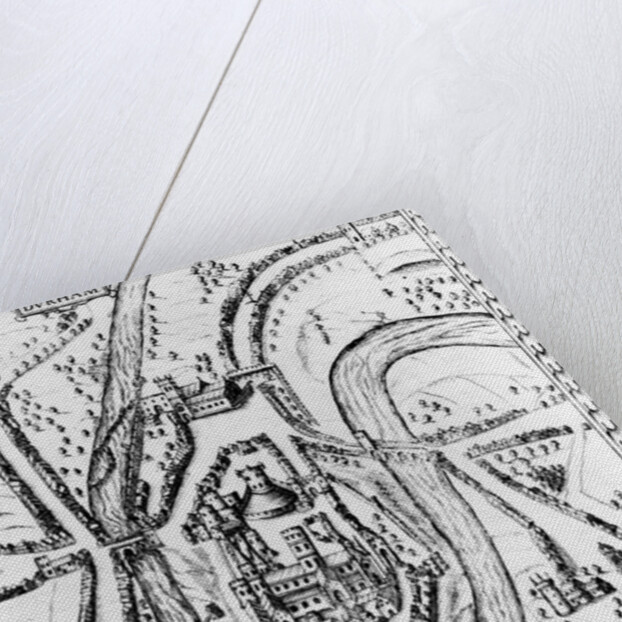 Map of the City of Durham, c.1662 by John Speed