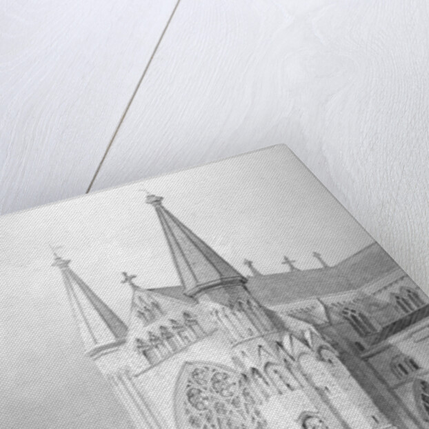 North End of Durham Cathedral, 1843 by English School