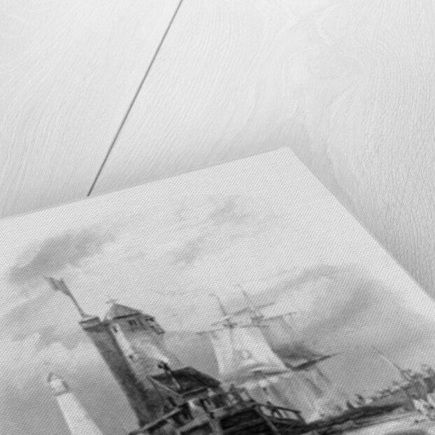 Sunderland Lighthouse on the South Pier, 1841 by George Balmer