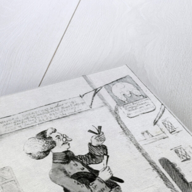 The Village Barber L. M. Inglaterra, engraved by James Bretherton, 1772 by Henry William (after) Bunbury