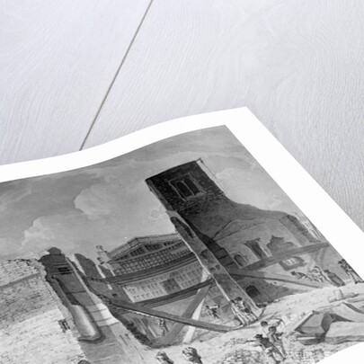 Demolition of the Savoy Palace, Westminster, London, 1820 by English School