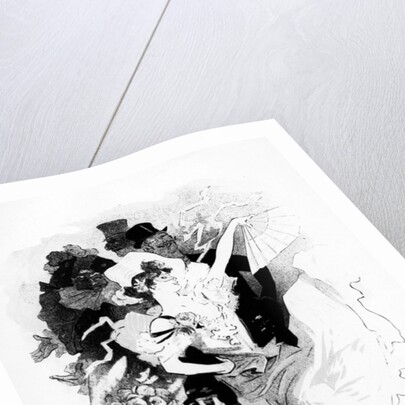 Illustration from poster advertising the first 'Grand Bal Masque' Theatre de L'Opera, Paris, by Jules Cheret, 1896 by French School