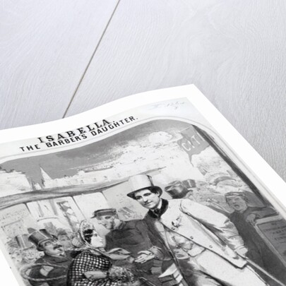 Isabella the Barber's Daughter, advert for the music of Harry Clifton, 1865 by English School