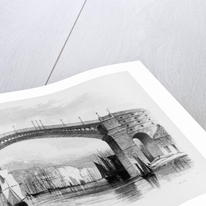 View of Sunderland Bridge, 1841 by English School