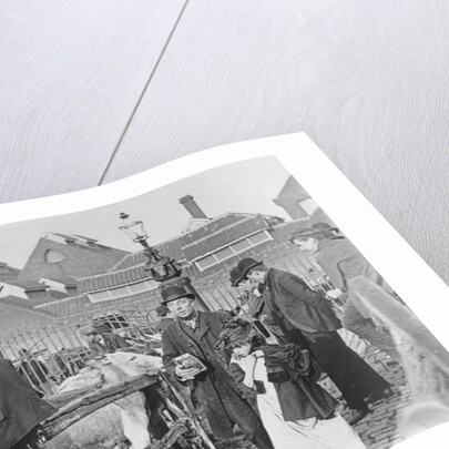 British village cattle market, Victorian, 19th century by English School