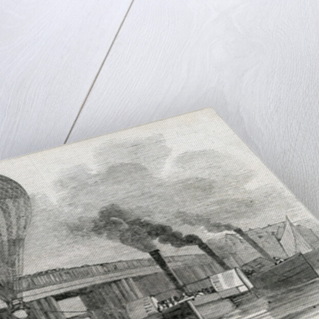 The Nassau balloon passing Battersea Bridge by English School