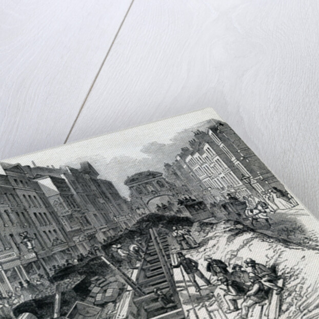 Deepening the Fleet Street Sewer, London, 1845 by English School