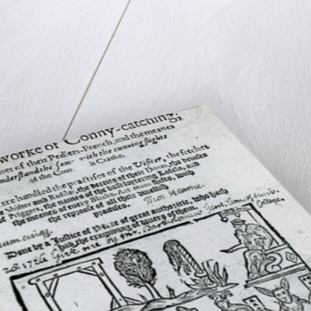 Illustration of the 'Groundworke of Conny-catching' , 1592 by English School