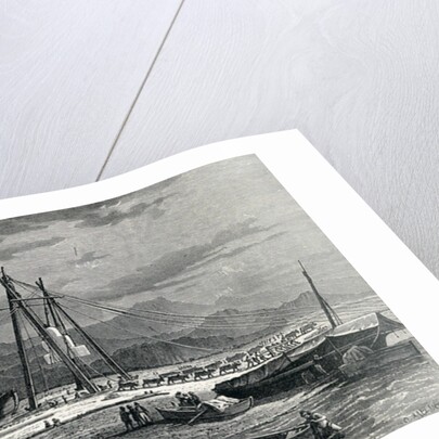 Embarkation of a Block of Marble: Avenza, 19th Century by English School