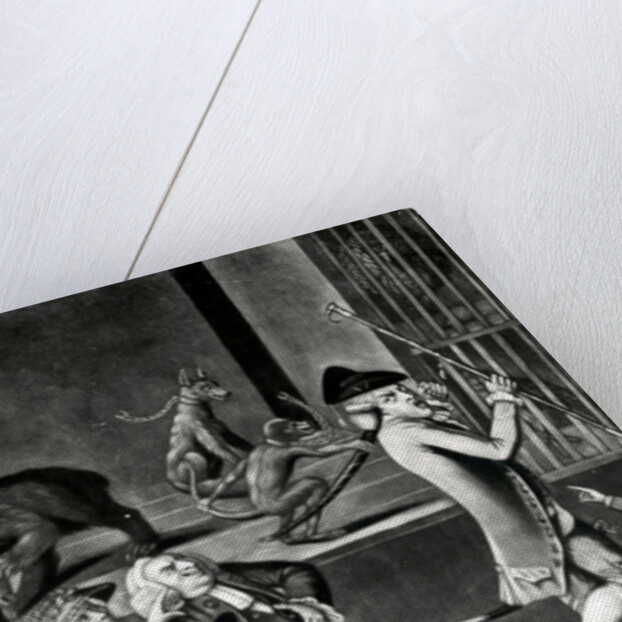 An Exhibition of Wild Beasts or the Macaroni in distress, 1774 by English School