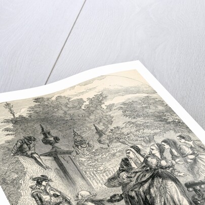 Prince Charles surprising the Infanta in Orchard, 19th Century by English School