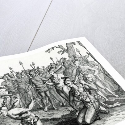 A King of Florida consulting his Magician previous to going to Battle by English School