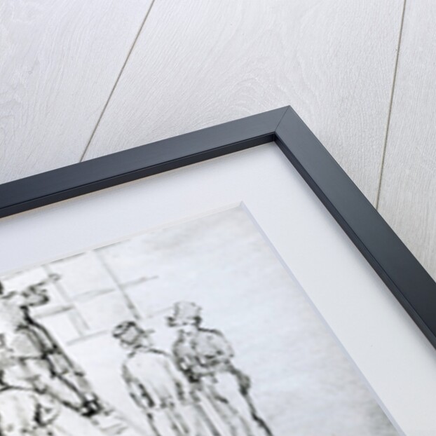 Street scene with a window cleaner by George the Elder Scharf